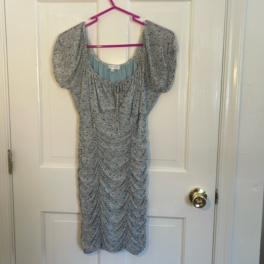 Blue floral dress
